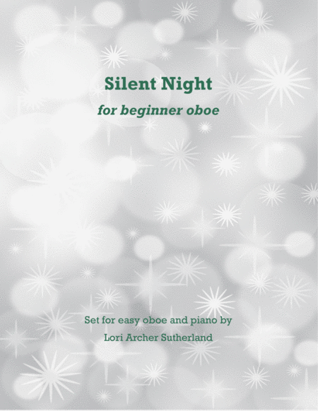 Silent Night For Beginner Oboe Piano Sheet Music