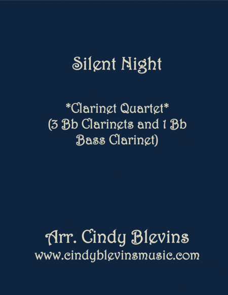 Free Sheet Music Silent Night For Clarinet Quartet With Bass Clarinet