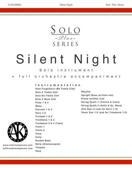 Silent Night For Solo Flugelhorn Trumpet And Full Orchestra Sheet Music