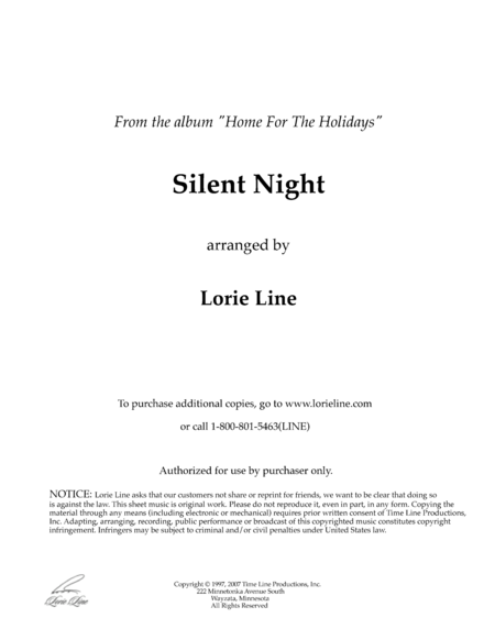 Free Sheet Music Silent Night From Home For The Holidays