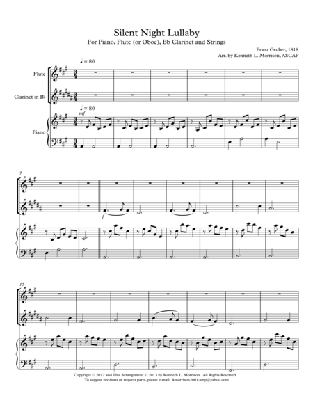 Silent Night Lullaby Sheet Music