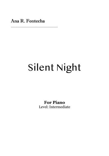 Free Sheet Music Silent Night Noche De Paz Christmas Carol