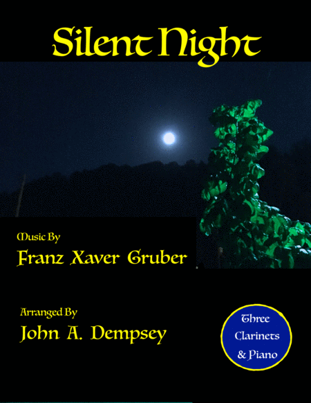 Silent Night Quartet For Three Clarinets Piano Sheet Music