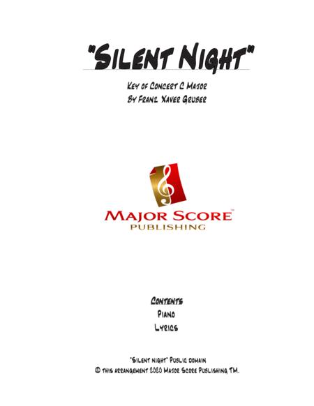 Free Sheet Music Silent Night Solo Piano C Major