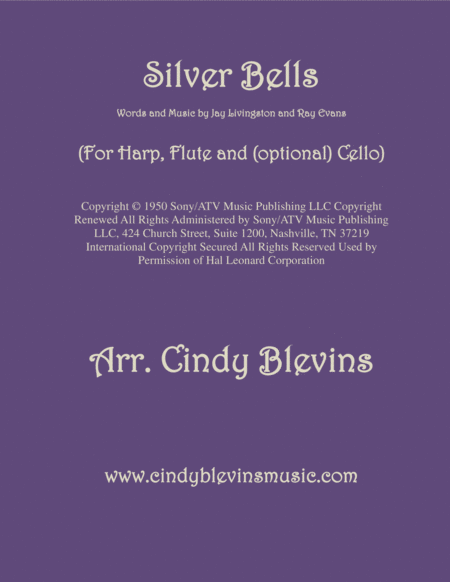 Free Sheet Music Silver Bells Arranged For Flute Harp And Optional Cello