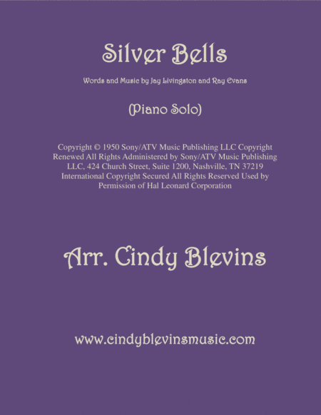 Free Sheet Music Silver Bells Arranged For Piano Solo