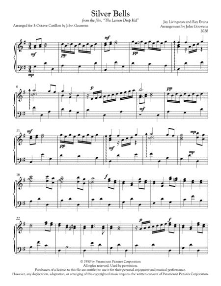 Free Sheet Music Silver Bells For Carillon