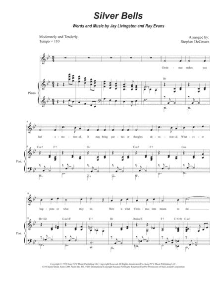 Free Sheet Music Silver Bells For Vocal Solo