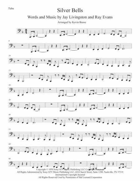 Free Sheet Music Silver Bells Tuba