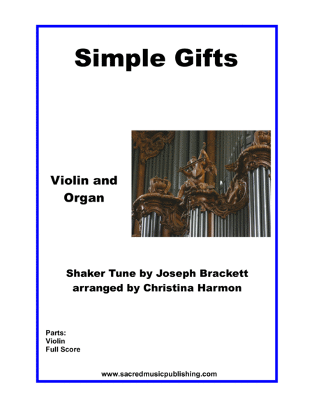 Simple Gifts Violin And Organ Sheet Music