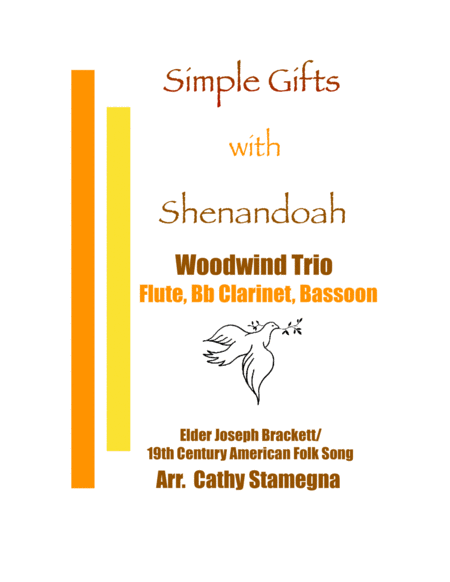 Free Sheet Music Simple Gifts With Shenandoah Woodwind Trio Flute Bb Clarinet Bassoon