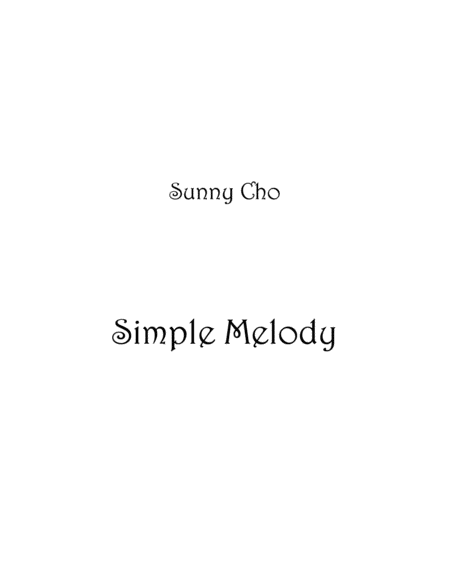 Free Sheet Music Simple Melody Easy Piano Solo Piece