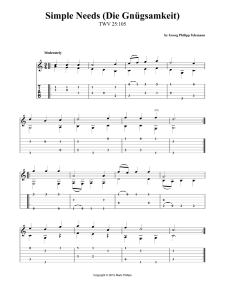 Free Sheet Music Simple Needs Die Gngsamkeit