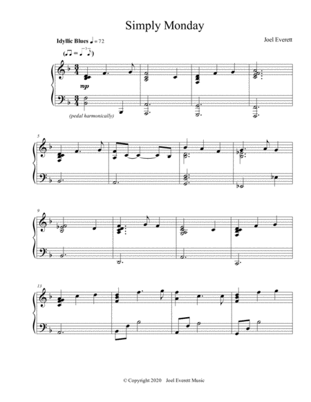 Free Sheet Music Simply Monday