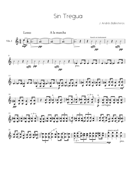 Free Sheet Music Sin Tregua Parts