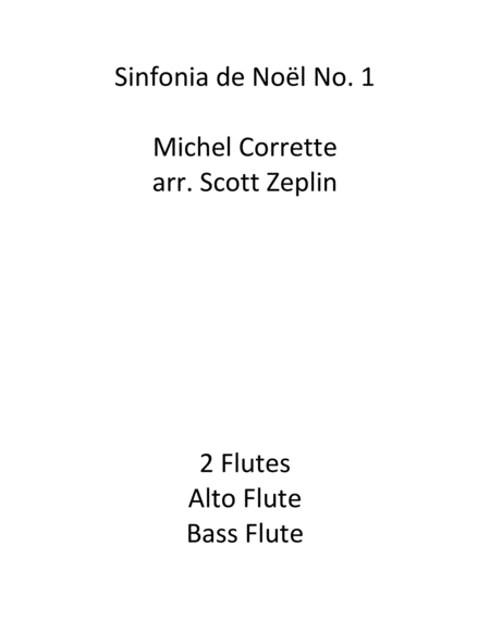 Sinfonia De Nol No 1 Sheet Music