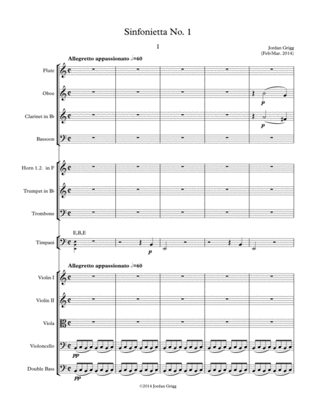 Free Sheet Music Sinfonietta No 1 Score And Parts