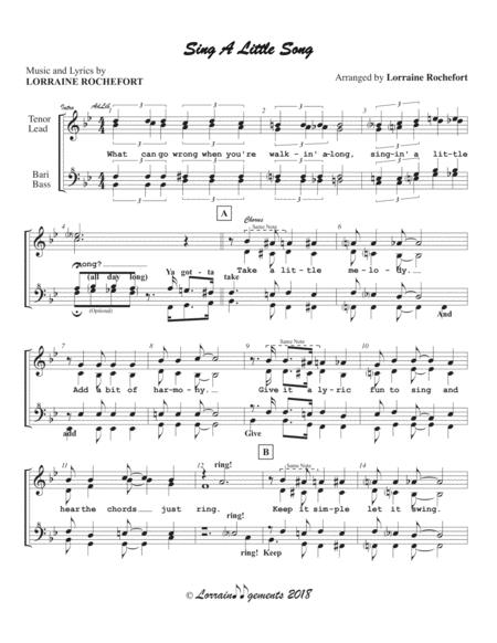 Sing A Little Song Sheet Music