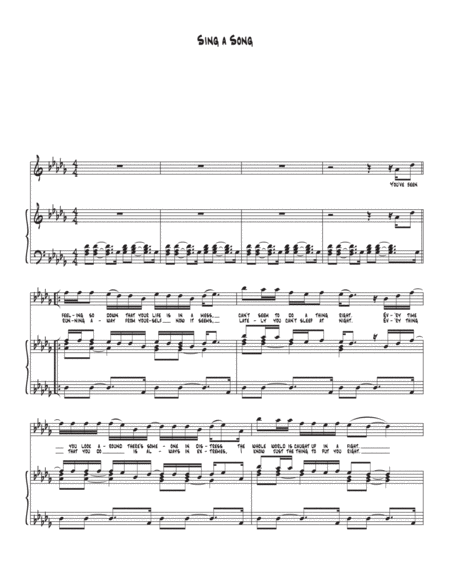 Sing A Song Sheet Music