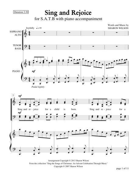 Sing And Rejoice Satb With Piano Accompaniment Sheet Music