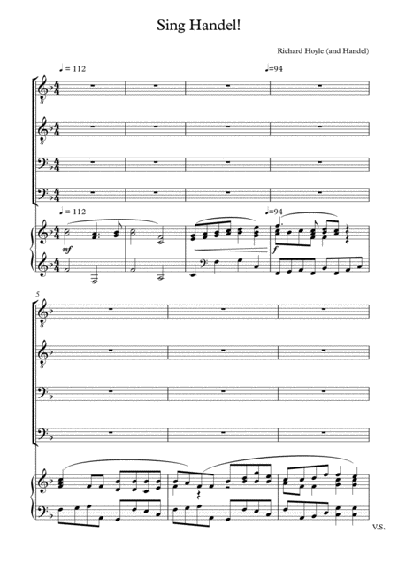 Sing Handel Sheet Music