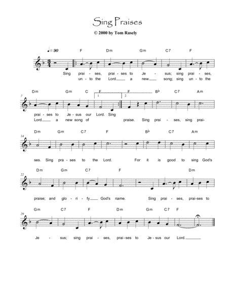 Sing Praises Sheet Music