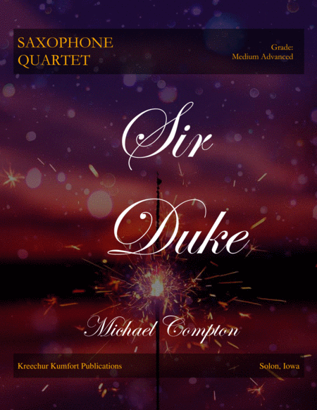 Sir Duke By Stevie Wonder Saxophone Quartet Sheet Music