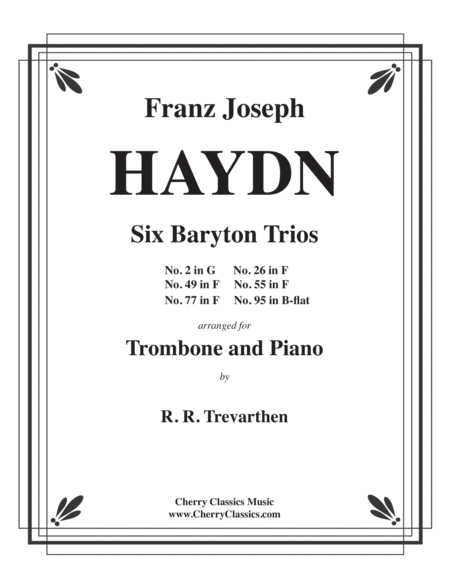 Free Sheet Music Six Baryton Trios For Trombone And Piano