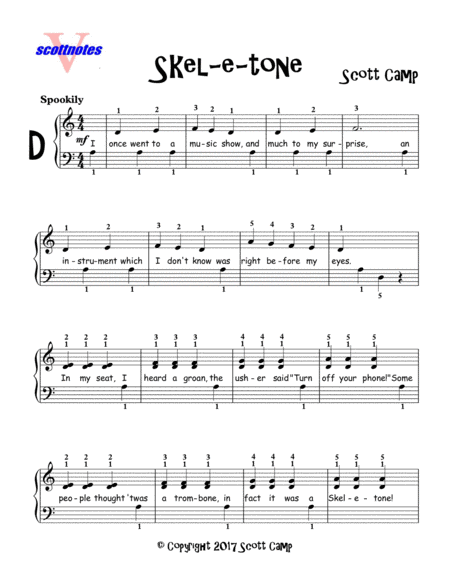 Free Sheet Music Skeletone