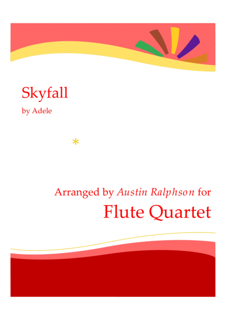 Skyfall Flute Quartet Sheet Music