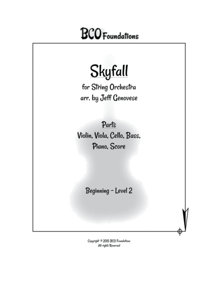 Free Sheet Music Skyfall For Beginning String Orchestra