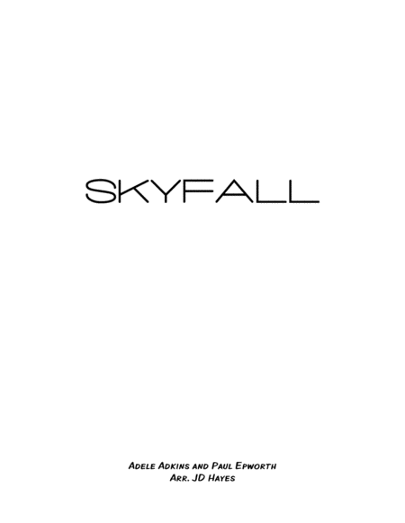 Skyfall Full Score Sheet Music