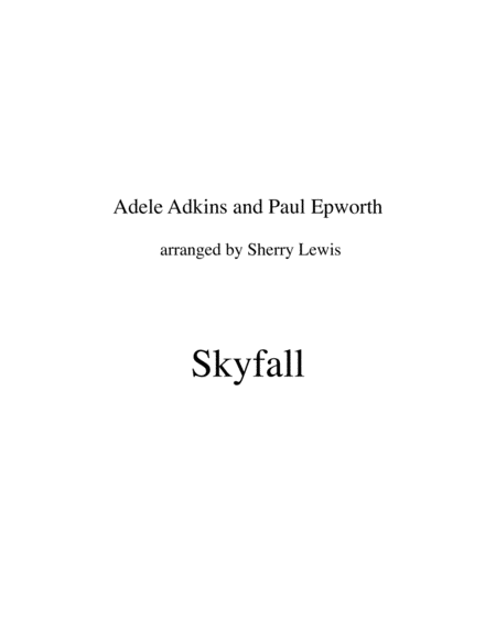 Free Sheet Music Skyfall Violin Solo For Solo Violin