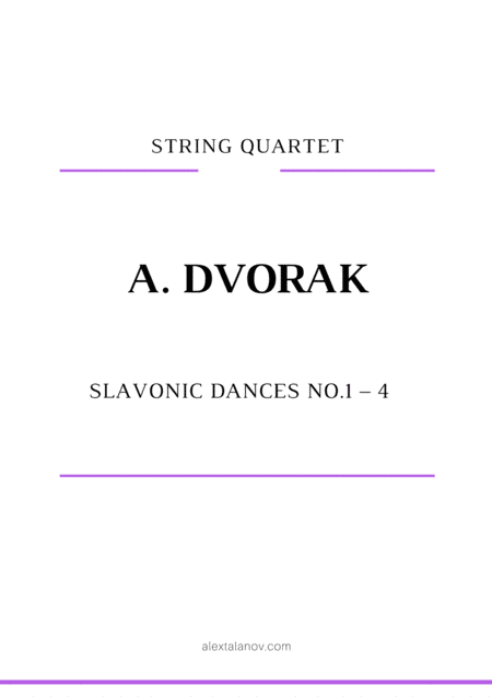 Free Sheet Music Slavonic Dances No 1 4