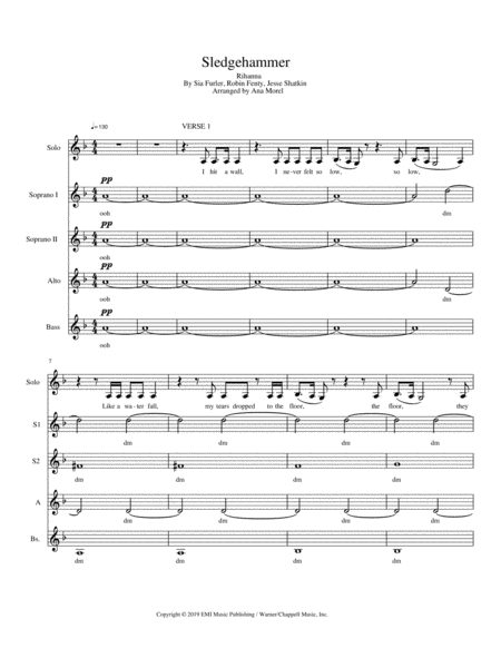 Free Sheet Music Sledgehammer