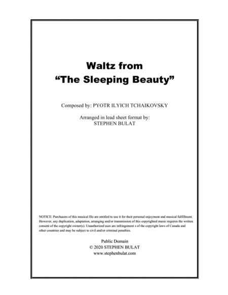 Free Sheet Music Sleeping Beauty Waltz Tchaikovsky Lead Sheet In Original Key Of F