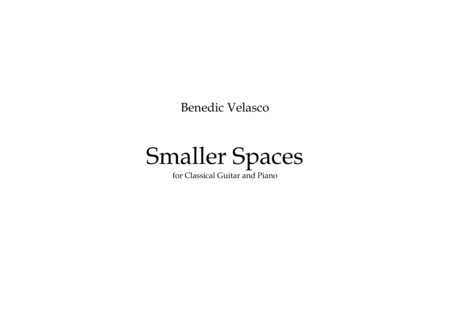 Free Sheet Music Smaller Spaces For Guitar And Piano