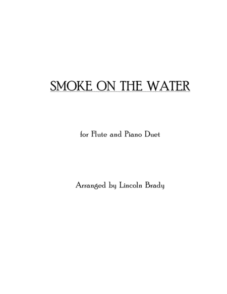 Free Sheet Music Smoke On The Water Piano Flute Or Any C Treble Instrument