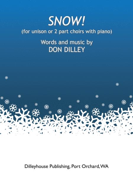 Free Sheet Music Snow Unison 2 Part