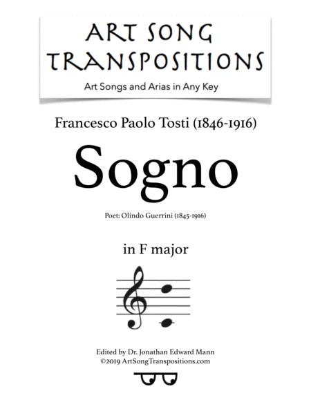 Free Sheet Music Sogno Transposed To F Major