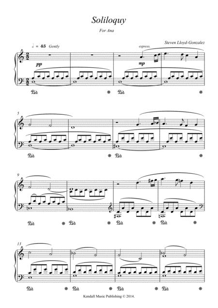 Free Sheet Music Soliloquy