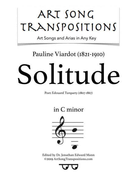 Solitude Transposed To C Minor Sheet Music