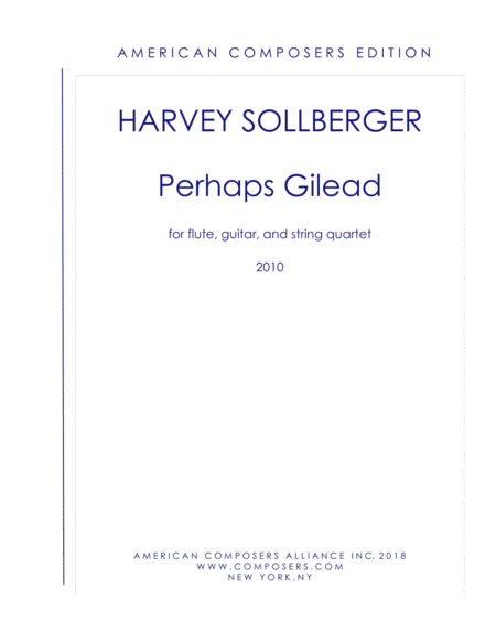 Free Sheet Music Sollberger Perhaps Gilead