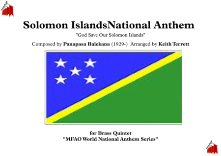 Solomon Islands National Anthem God Save Our Solomon Islands For Brass Quintet Sheet Music