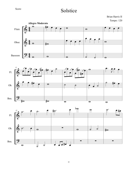 Free Sheet Music Solstice