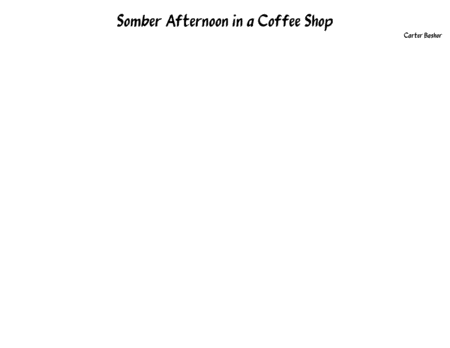Free Sheet Music Somber Afternoon In A Coffee Shop