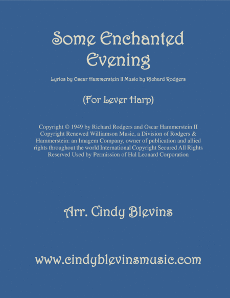 Some Enchanted Evening Arranged For Lever Harp Sheet Music