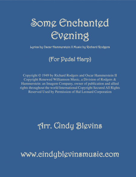 Free Sheet Music Some Enchanted Evening Arranged For Pedal Harp