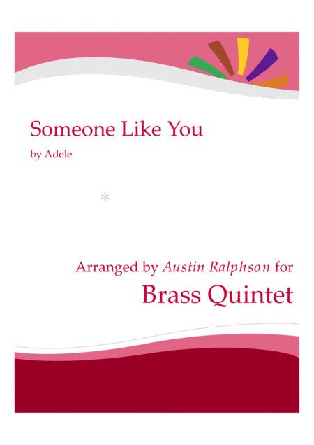 Free Sheet Music Someone Like You Brass Quintet