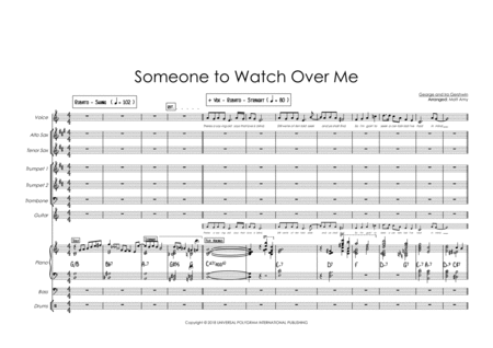 Free Sheet Music Someone To Watch Over Me C Major 5 Horns And Rhythm Section